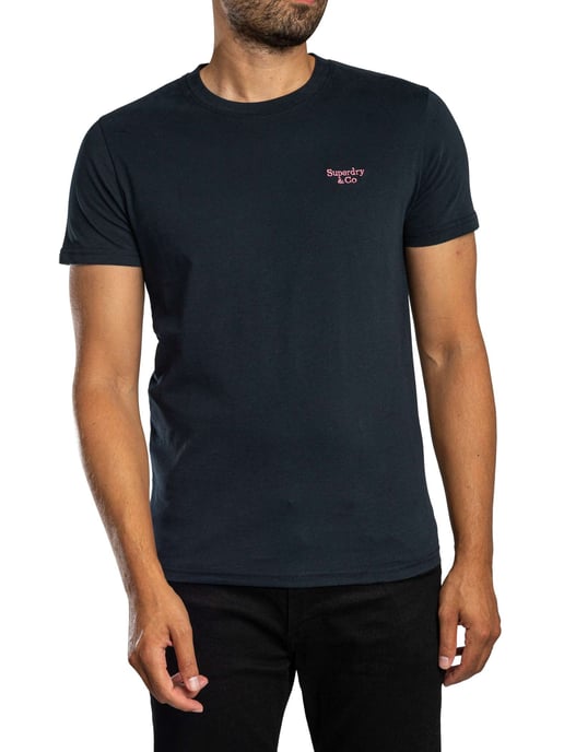 Superdry Essential Serif Logo T-Shirt, Blau - Image 1