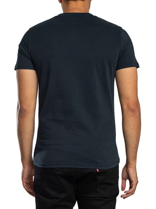 Superdry Essential Serif Logo T-Shirt, Blau - Image 3