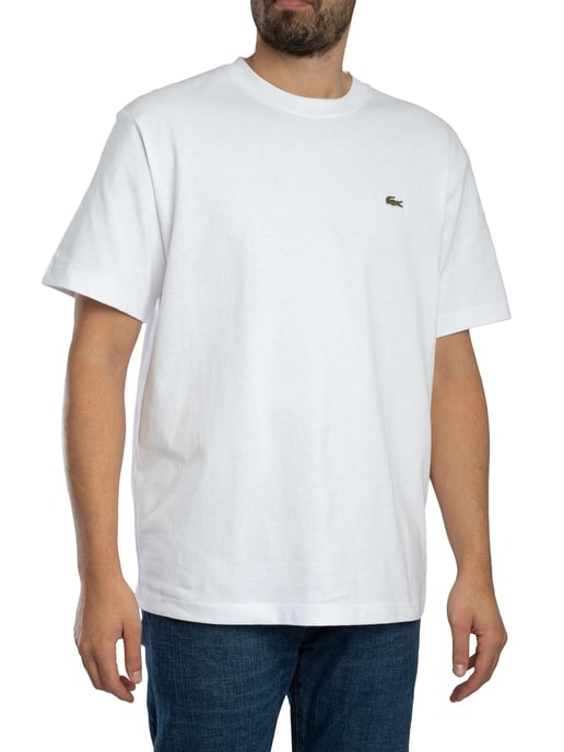 Lacoste T-Shirt Aus Schwerem Baumwolljersey, Weiß - Image 1
