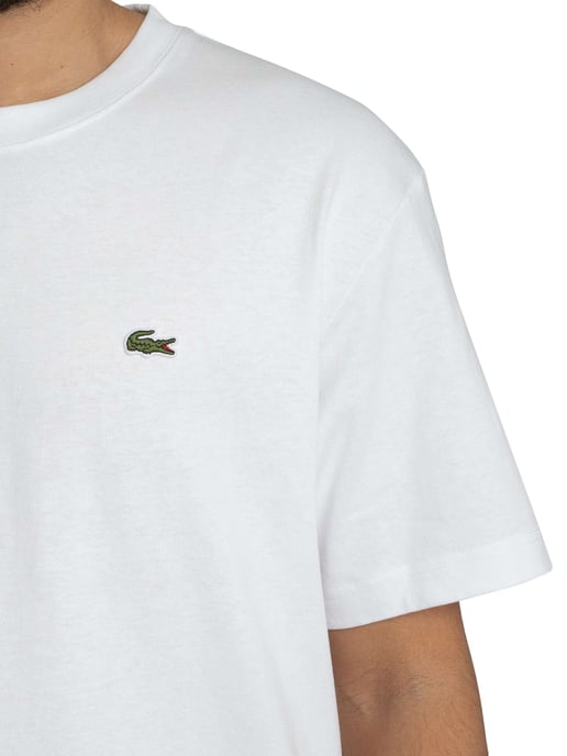 Lacoste T-Shirt Aus Schwerem Baumwolljersey, Weiß - Image 4