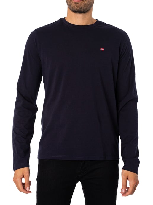 Napapijri Salis Langarm-T-Shirt, Blau - Image 2