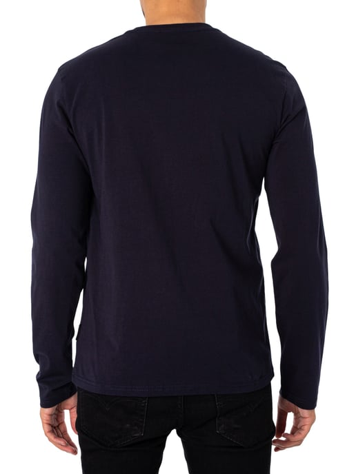 Napapijri Salis Langarm-T-Shirt, Blau - Image 3
