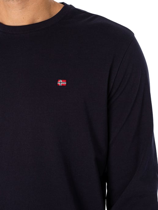 Napapijri Salis Langarm-T-Shirt, Blau - Image 4
