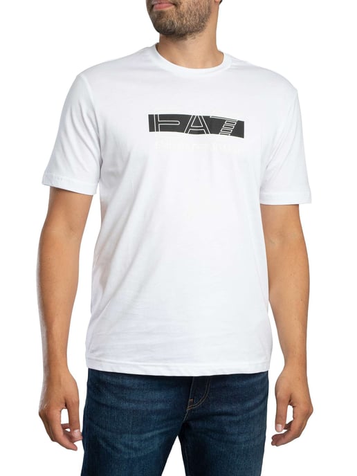 EA7 T-Shirt Mit Markengrafik, Weiß - Image 1
