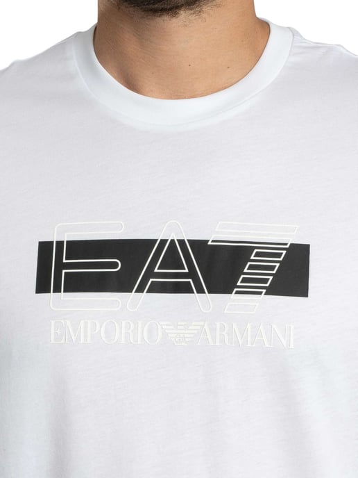 EA7 T-Shirt Mit Markengrafik, Weiß - Image 4