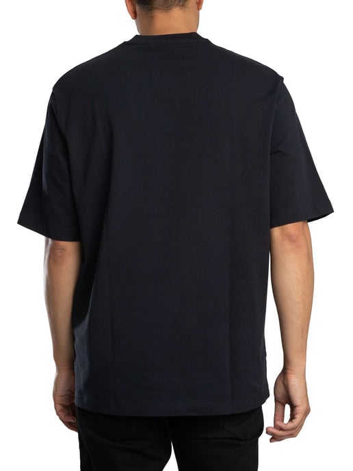 Armani Exchange Komfort-T-Shirt Mit Logo In Der Mitte, Blau - Image 3