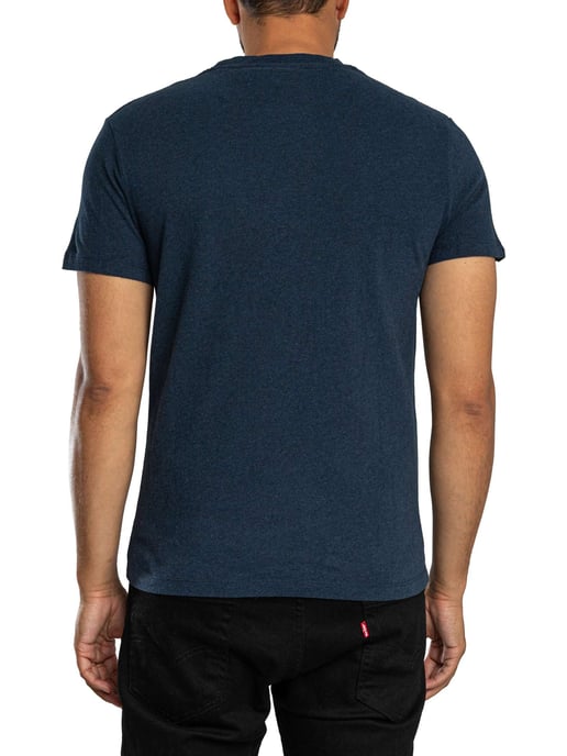 Superdry Essential SDC0 Logo EMB T-Shirt, Blau - Image 3