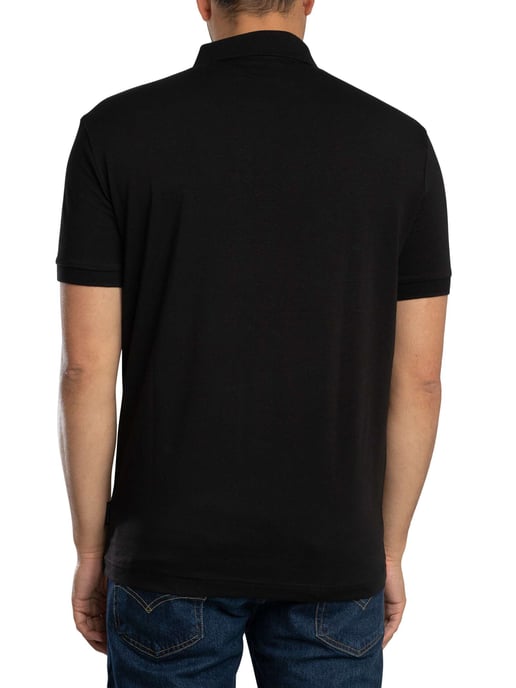 Armani Exchange Schmal Geschnittenes Polohemd Mit Logo Und Reißverschluss, Schwarz - Image 3