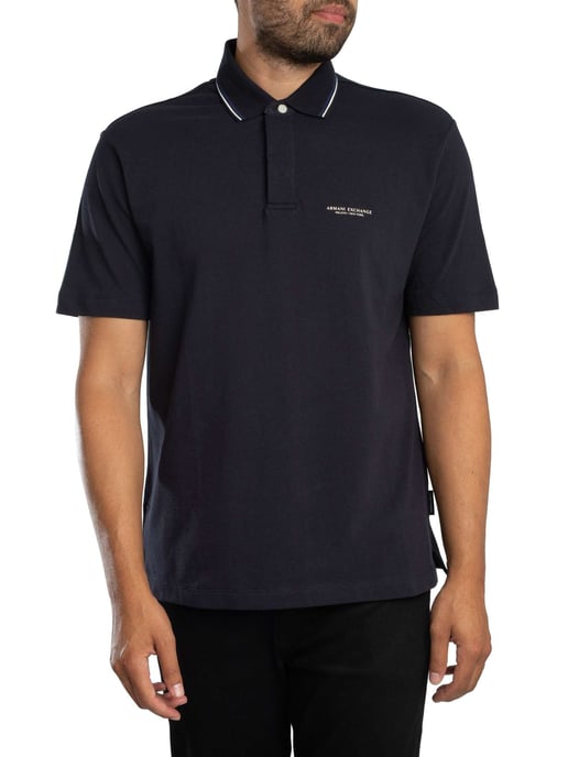 Armani Exchange Logo-Polo-Shirt, Blau - Image 1