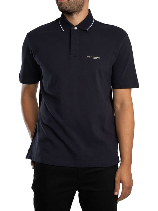 Armani Exchange Logo-Polo-Shirt, Blau - Image 2