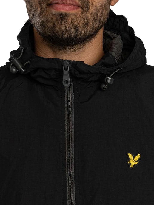 Lyle & Scott Farbblock-Jacke Mit Reißverschluss, Schwarz - Image 5