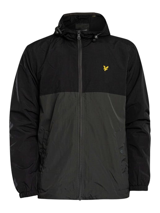Lyle & Scott Farbblock-Jacke Mit Reißverschluss, Schwarz - Image 6