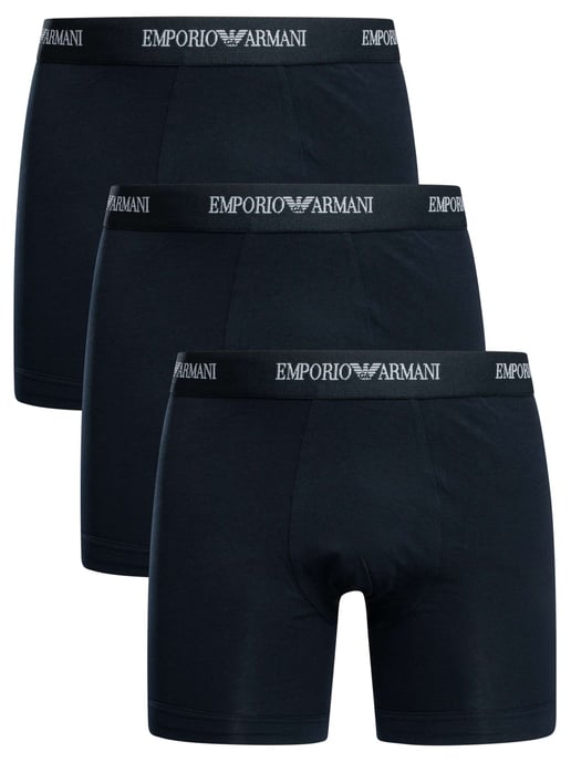 Emporio Armani 3Er-Pack Stretch-Boxershorts, Blau - Image 1