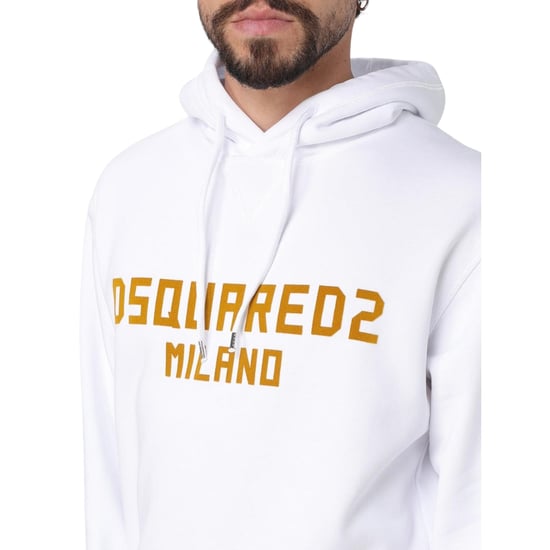 Dsquared2 Milano Logo Cool Fit Weißer Hoodie - Image 4