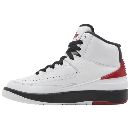 Nike Air Jordan 2 Retro Sneaker Mit Roten Details Und Weißen Sneakers - Image 2