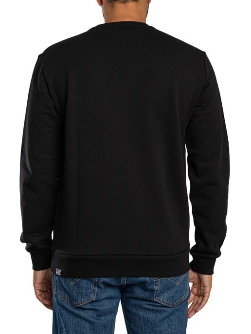 EA7 Sweatshirt Mit Großem Logo-Grafik, Schwarz - Image 3