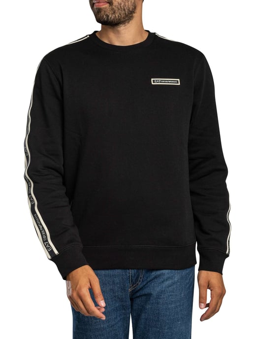 EA7 Box-Logo-Sweatshirt, Schwarz - Image 1