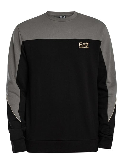 EA7 Zweifarbiges Sweatshirt, Schwarz - Image 5