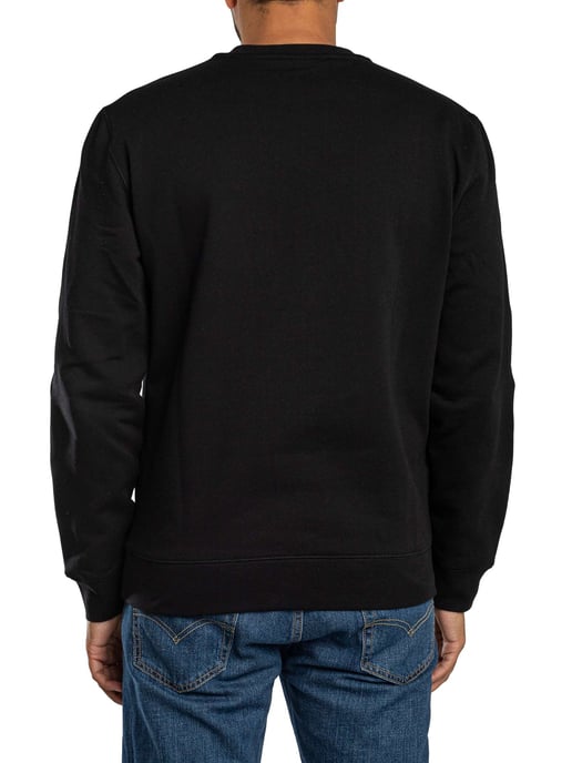 EA7 Box-Logo-Sweatshirt, Schwarz - Image 3