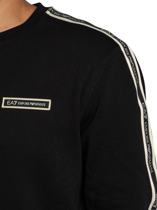 EA7 Box-Logo-Sweatshirt, Schwarz - Image 4
