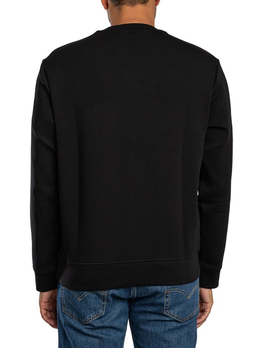 Armani Exchange Sweatshirt Mit Logo-Grafik, Schwarz - Image 3
