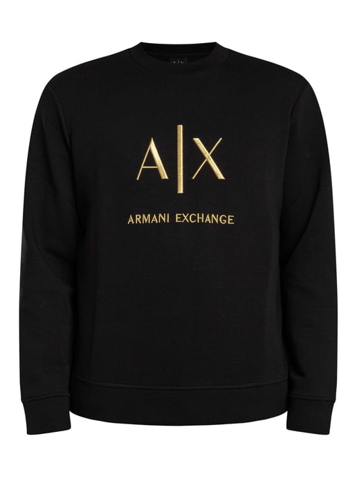 Armani Exchange Sweatshirt Mit Logo-Grafik, Schwarz - Image 5