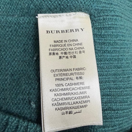 Burberry Brit Ellbogen-Patchwork aus grünem Kaschmir - Image 5