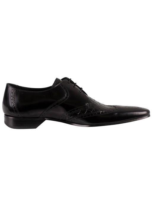Jeffery West Leder Derby Schuhe, Schwarz - Image 3