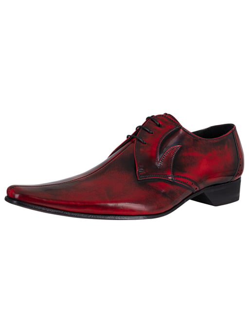 Jeffery West Derby Lederschuhe, Rot - Image 1