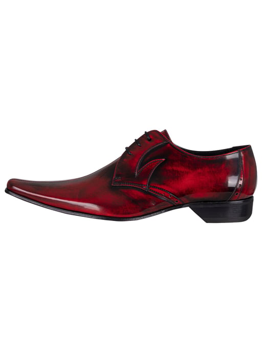 Jeffery West Derby Lederschuhe, Rot - Image 2