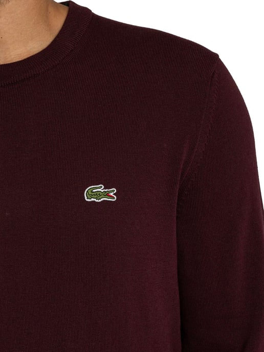 Lacoste Strickpullover Mit Logo, Rot - Image 4