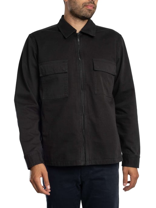 BOSS Lorum Zip Overshirt, Schwarz - Image 3