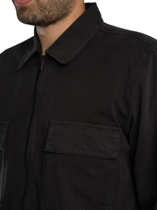 BOSS Lorum Zip Overshirt, Schwarz - Image 5