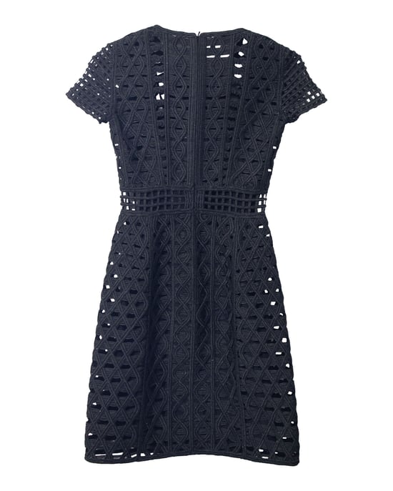 Burberry Spitzen-Minikleid aus schwarzem Polyamid - Image 5