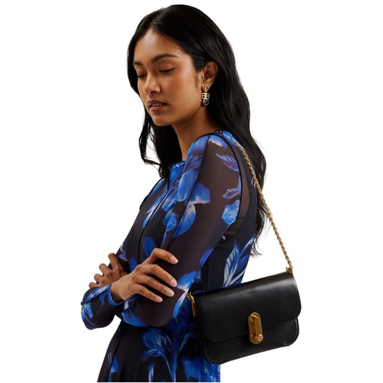 Ted Baker Kkaysa Polierte Kleine Schwarze Leder-umhängetasche - Image 4