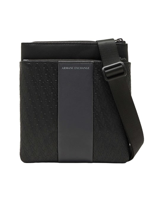 Armani Exchange Umhängetasche Mit Strukturierter Logo-Oberfläche, Schwarz - Image 1