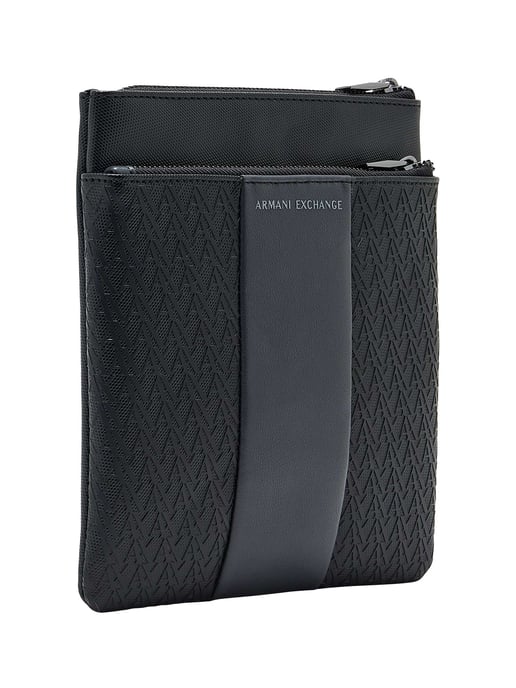 Armani Exchange Umhängetasche Mit Strukturierter Logo-Oberfläche, Schwarz - Image 2