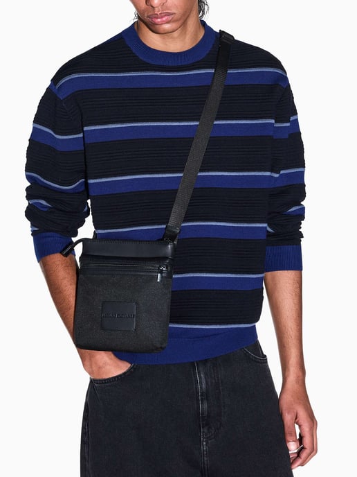 Armani Exchange Umhängetasche Mit Box-Logo, Schwarz - Image 6