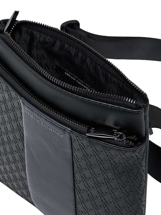 Armani Exchange Umhängetasche Mit Strukturierter Logo-Oberfläche, Schwarz - Image 5