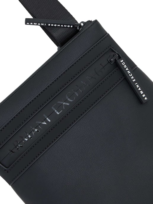 Armani Exchange Flache Umhängetasche, Schwarz - Image 5