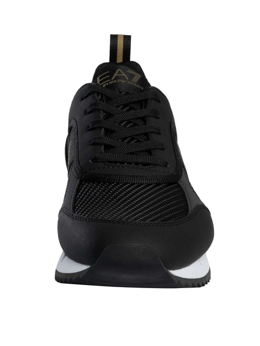 EA7 Sneakers Aus Carbon-Mesh Mit Logo, Schwarz - Image 4