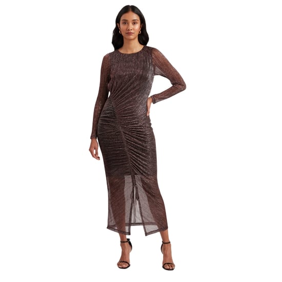 Ted Baker Anthers Metallic Bodycon Kleid In Rosa Mit Raffungen - Image 2
