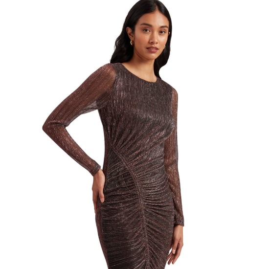Ted Baker Anthers Metallic Bodycon Kleid In Rosa Mit Raffungen - Image 3