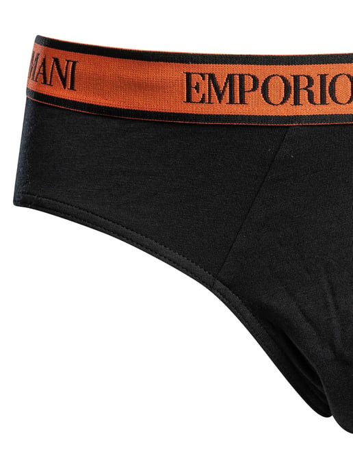 Emporio Armani 3 Pack Cotton Stretch Slip, Schwarz - Image 3