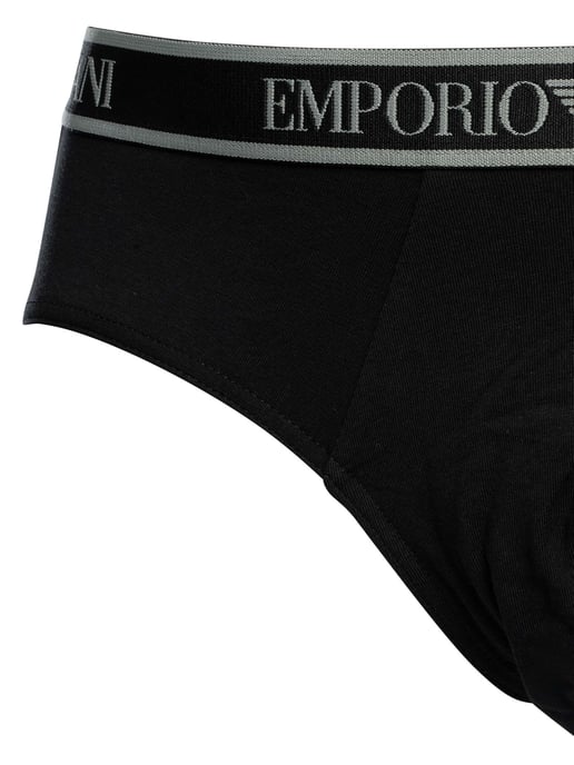 Emporio Armani 3 Pack Briefs, Schwarz - Image 3