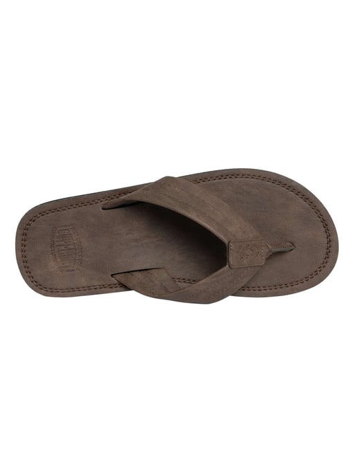 Superdry Vintage Flip Flops, Braun - Image 6