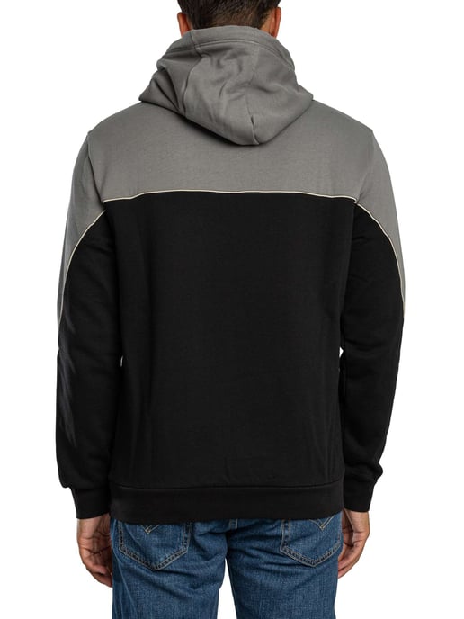 EA7 Zweifarbiger Pullover-Hoodie, Grau - Image 3