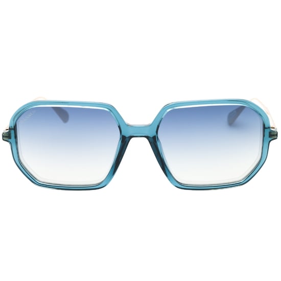 Max & Co Sonnenbrille Mit Glänzend Türkisfarbenem Rahmen Und Blauem Farbverlauf - Image 1