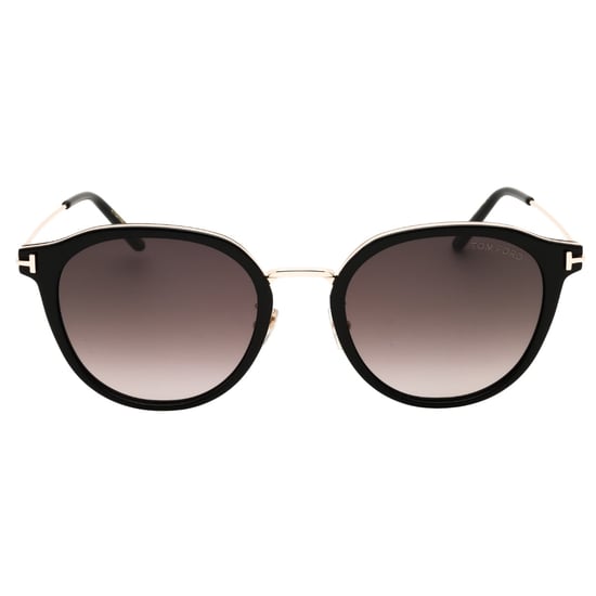 Tom Ford Sonnenbrille Mit Braunem Farbverlauf Und Glänzend Schwarzen Gläsern - Image 1