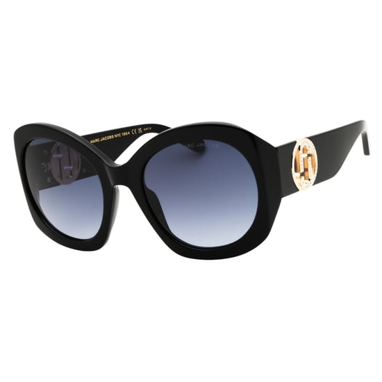 Schwarze Sonnenbrille Von Marc Jacobs Mit Goldenen Details - Image 2